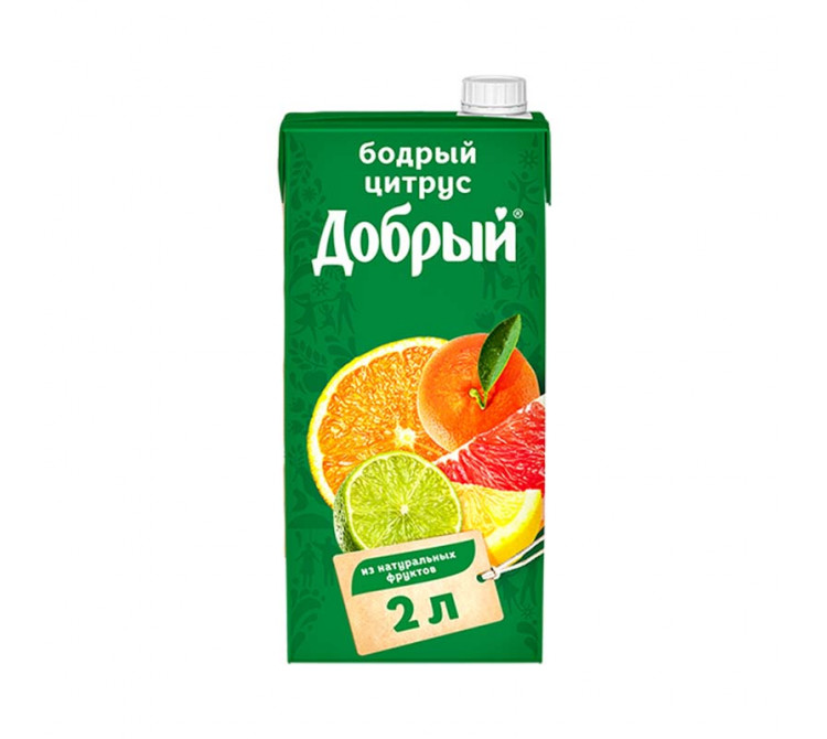 Доставка нектара Бодрый цитрус, Добрый 1л Доставка нектара Бодрый цитрус, Добрый 1л